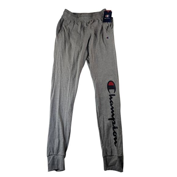Champion Men's Small Graphic Everyday Logo Jogger Sweatpants Gray GP08H NWT - Picture 1 of 4